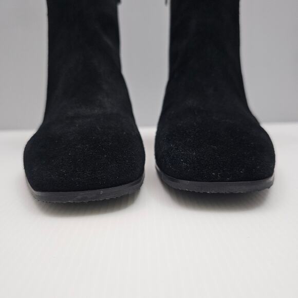 Donald Pliner Kelsee Ankle Boot Womens 9.5 Black Suede Square Toe Heel NEW - Picture 7 of 14